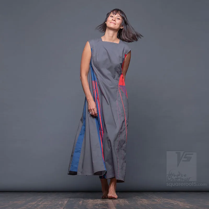 Dress "Revolution" model "SRB" Short sleeve Red-Blue