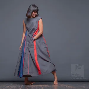 Dress "Revolution" model "SRB" Short sleeve Red-Blue