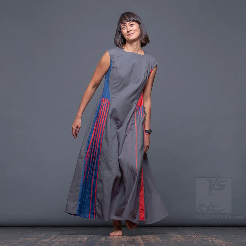 Dress "Revolution" model "SRB" Short sleeve Red-Blue
