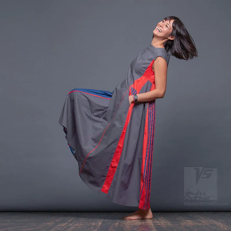 Dress "Revolution" model "SRB" Short sleeve Red-Blue