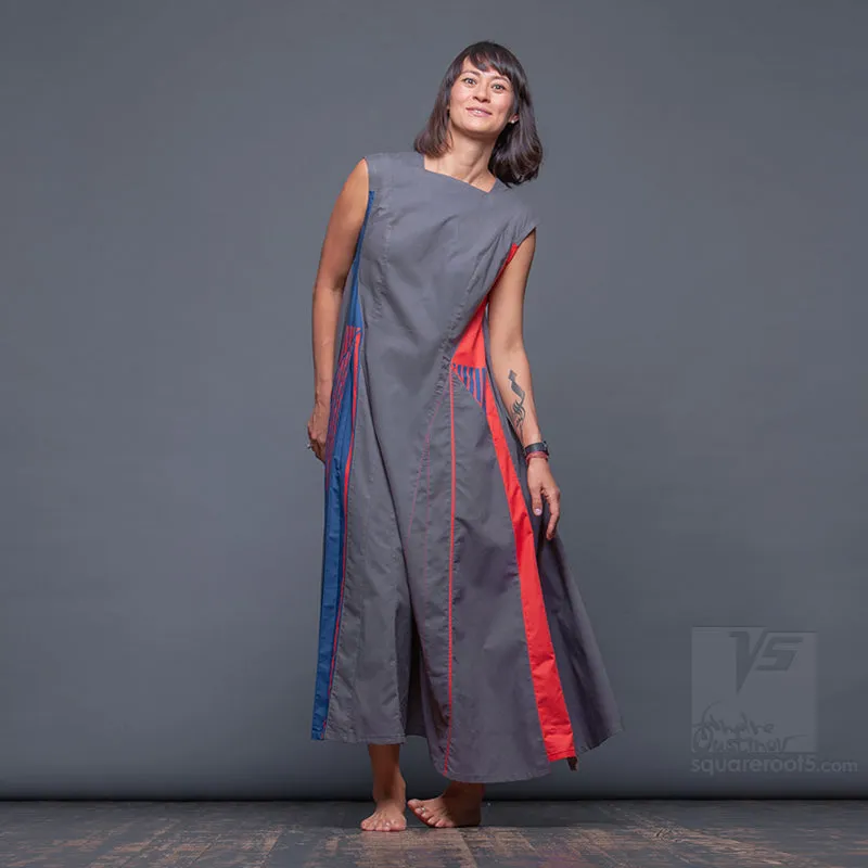 Dress "Revolution" model "SRB" Short sleeve Red-Blue