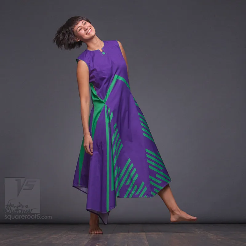 Dress "Wingbeat" model "VG" Violet-Green