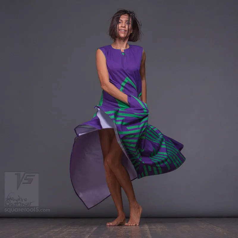 Dress "Wingbeat" model "VG" Violet-Green