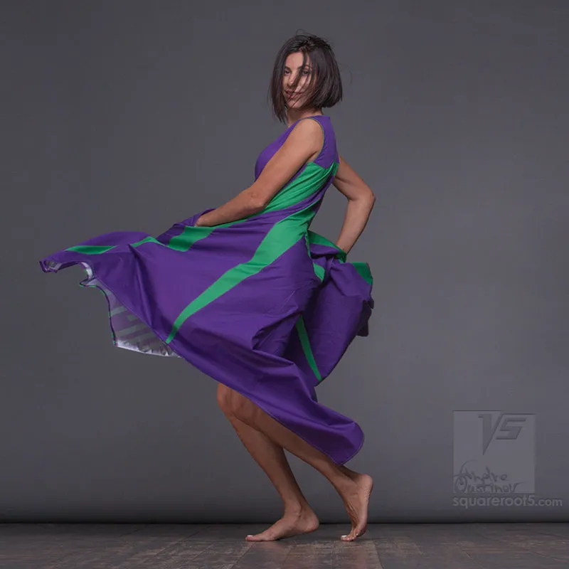 Dress "Wingbeat" model "VG" Violet-Green