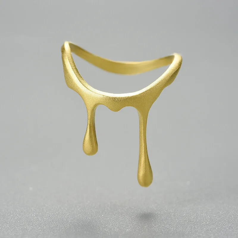 Drop Honey Fluid Ring