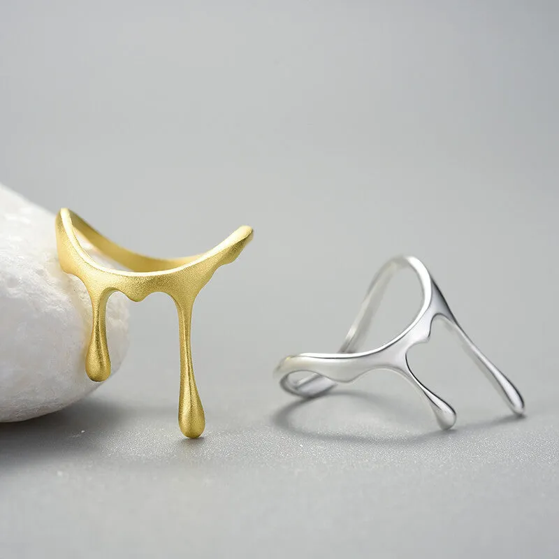 Drop Honey Fluid Ring