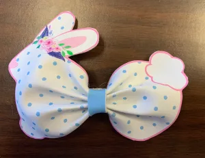 Easter Bunny Polka Dot Hair Bow