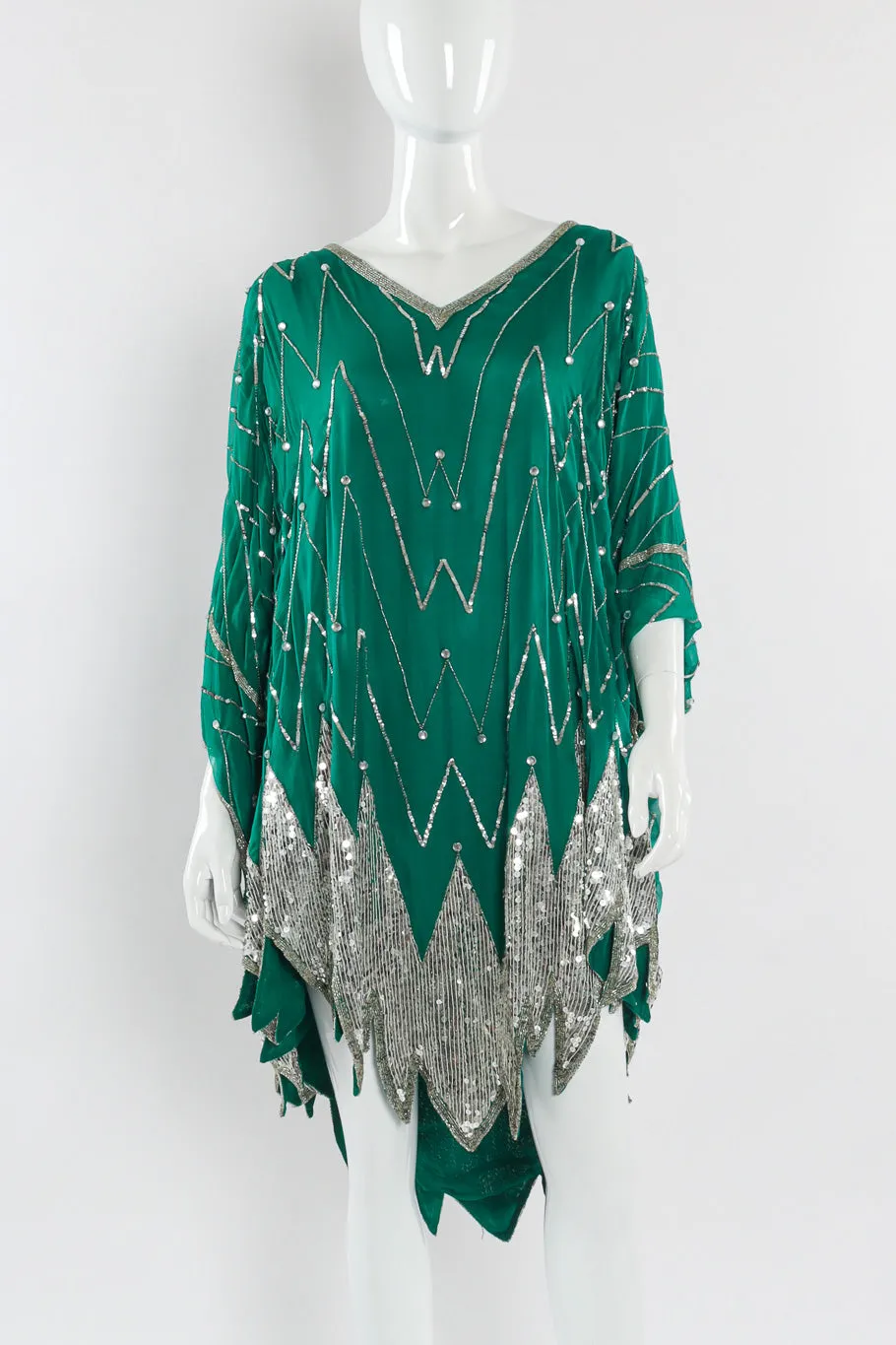 Embellished Silk Caftan