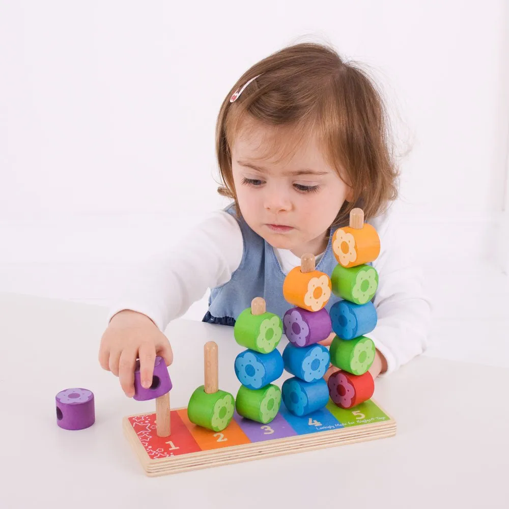 First Flower Stacker - Wooden Toy