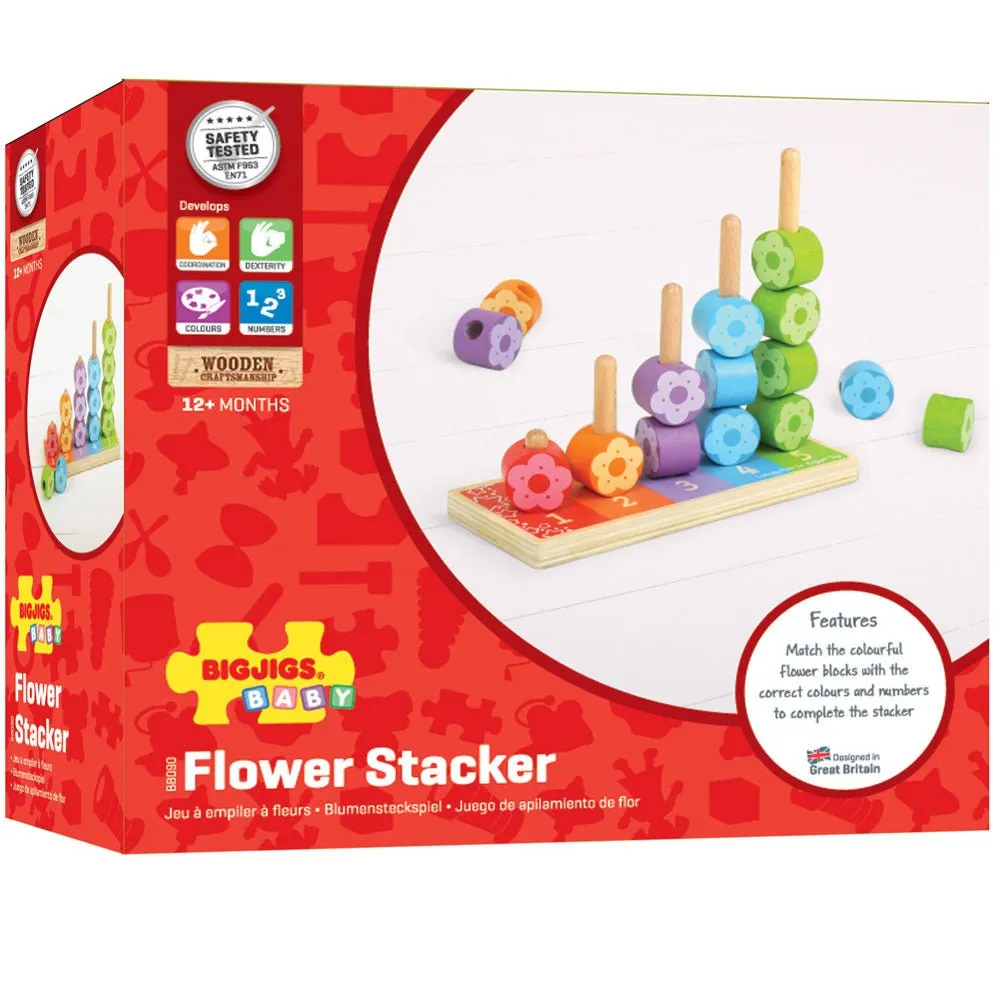 First Flower Stacker - Wooden Toy