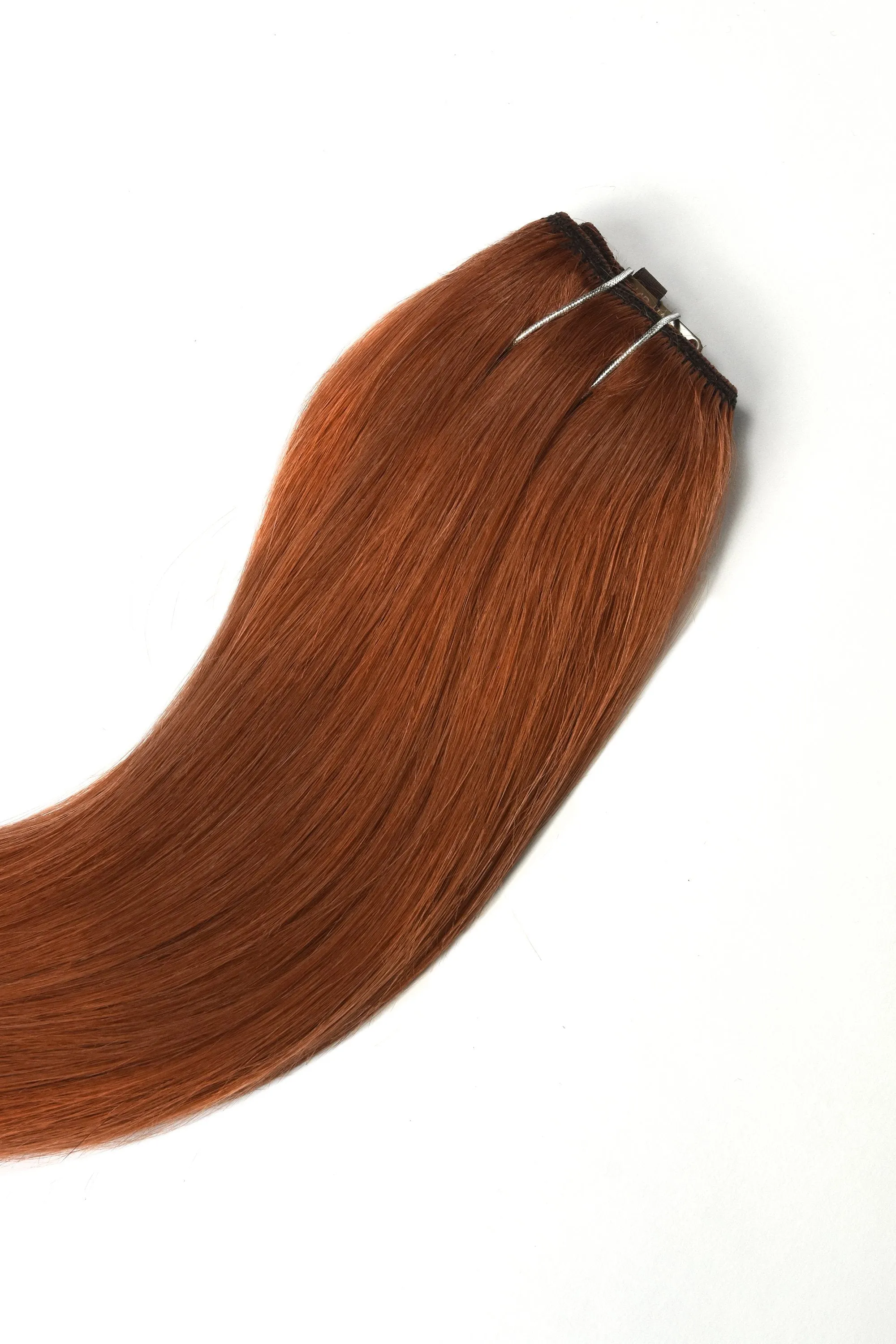 Flaming Ginger (#350) Quad Weft Clip In One Piece Hair Extensions