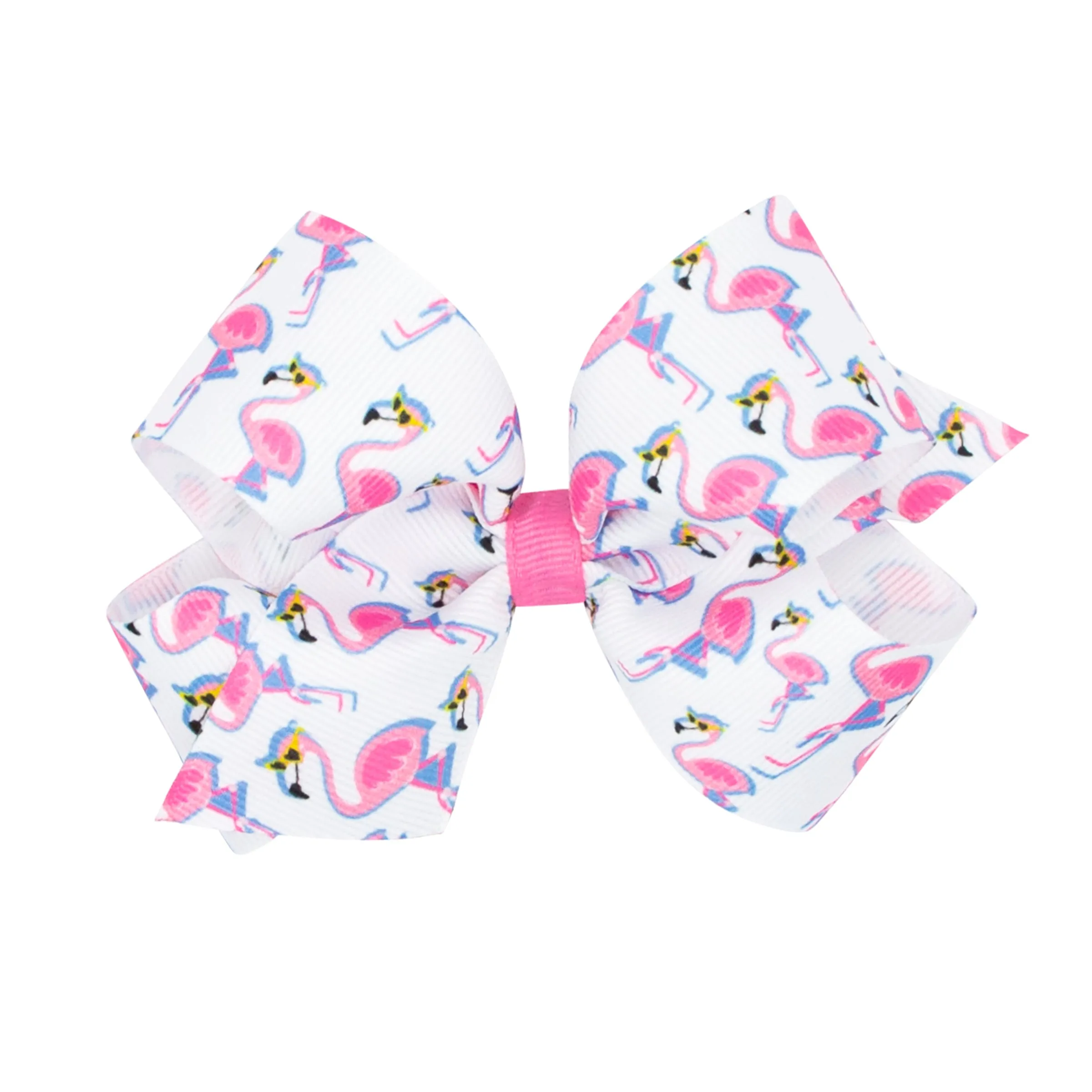 Flamingo California Dreamin' Print Hair Bow on Clippie