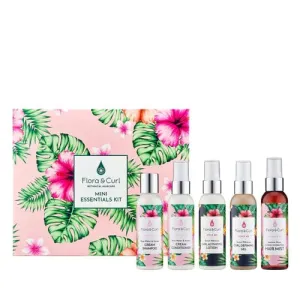 Flora & Curl - Mini kit de soins capillaires essentiels à base de plantes