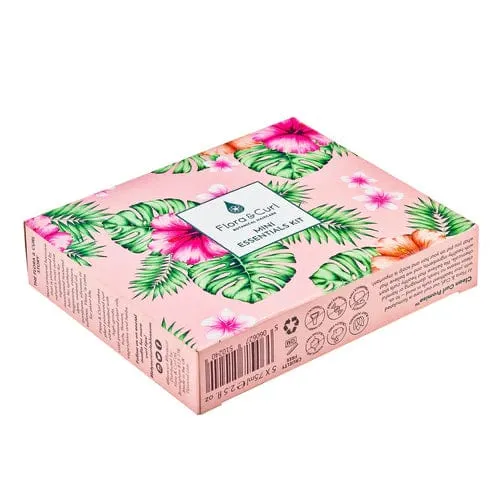 Flora & Curl - Mini kit de soins capillaires essentiels à base de plantes