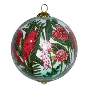 Floral Cornucopia Hawaiian Christmas Ornament
