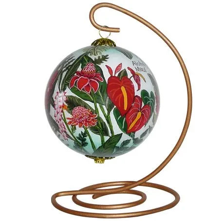 Floral Cornucopia Hawaiian Christmas Ornament