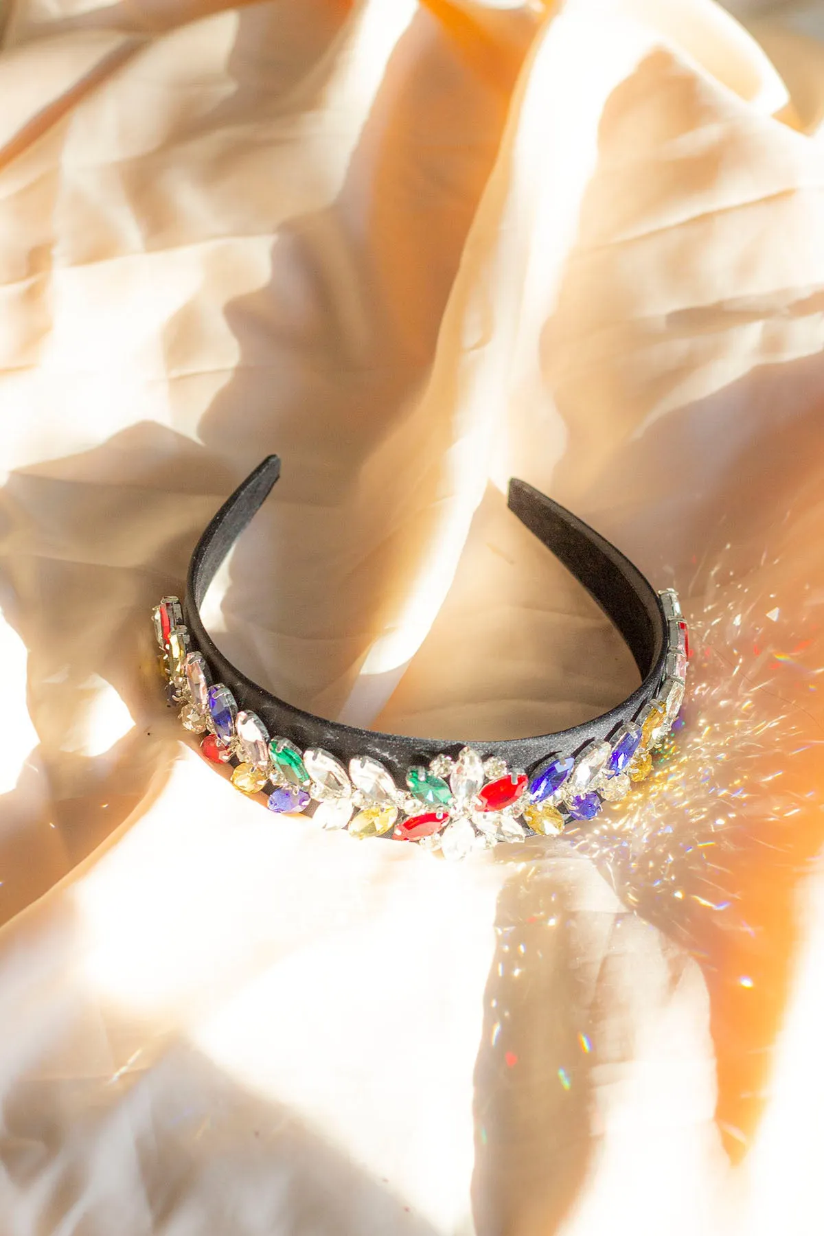 Floral Diamante Velvet Headband