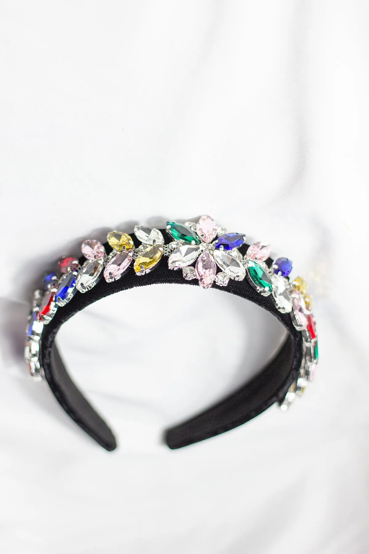 Floral Diamante Velvet Headband
