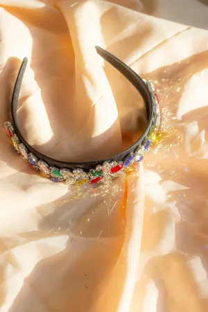 Floral Diamante Velvet Headband