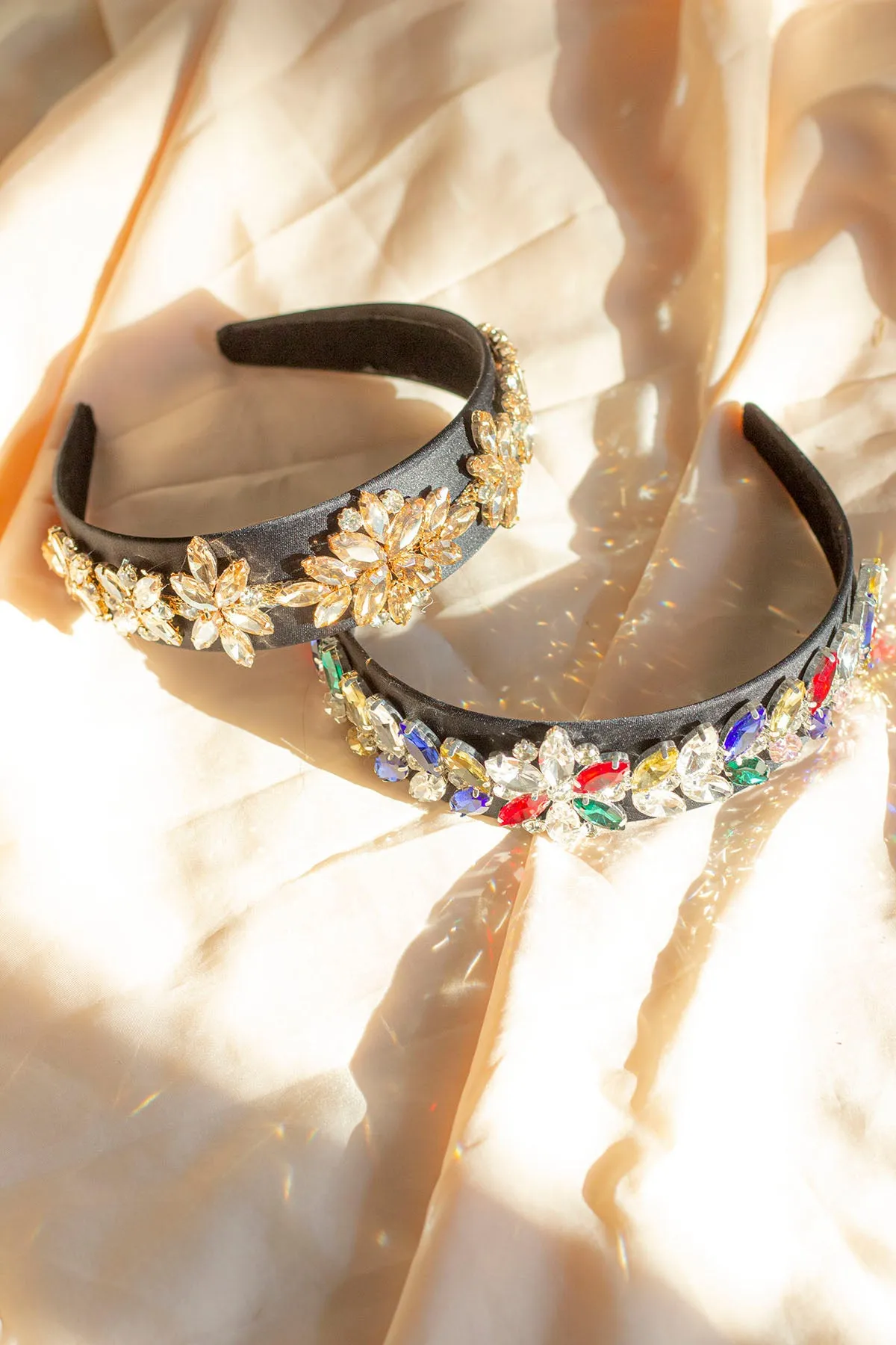 Floral Diamante Velvet Headband