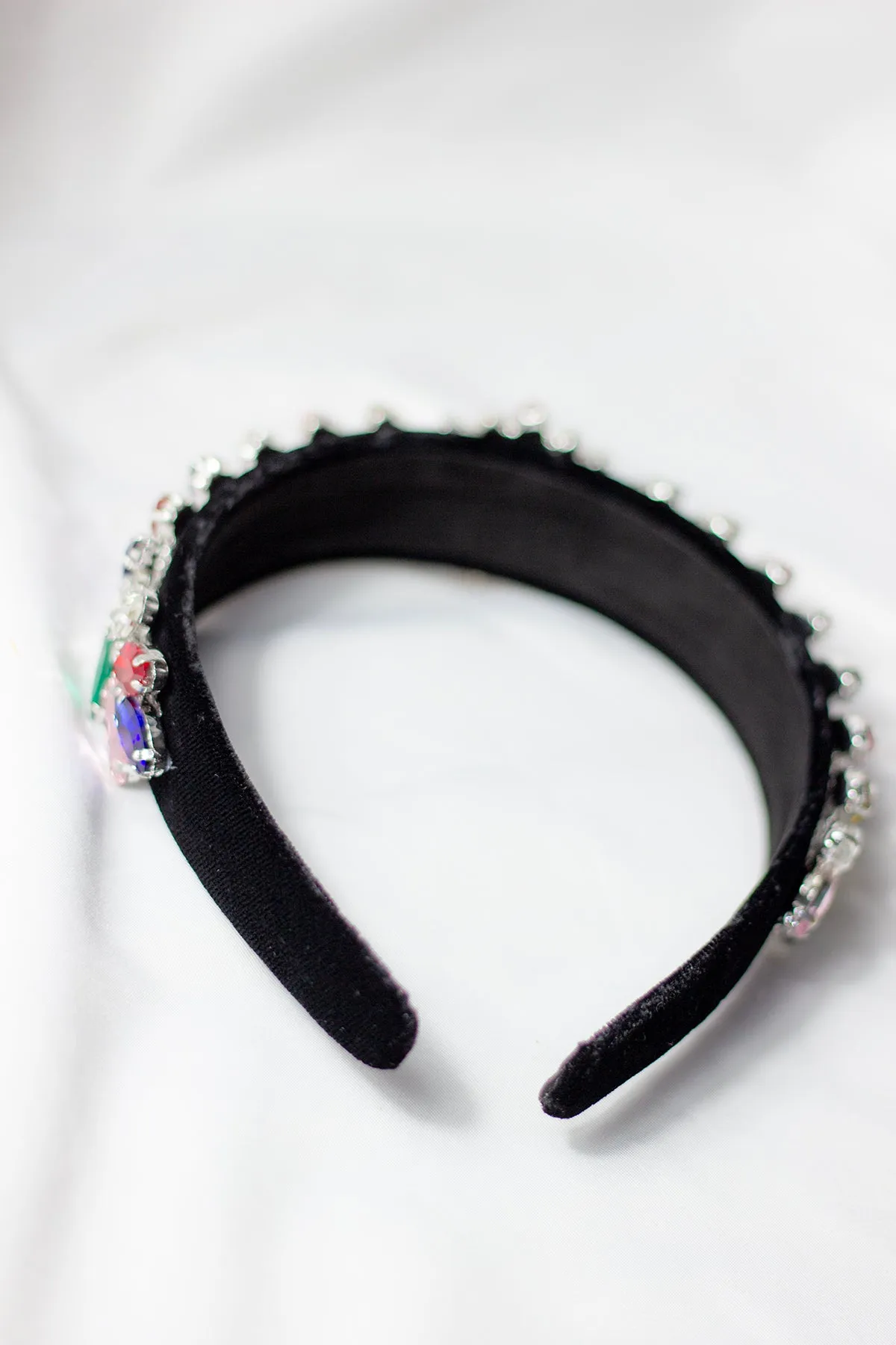 Floral Diamante Velvet Headband