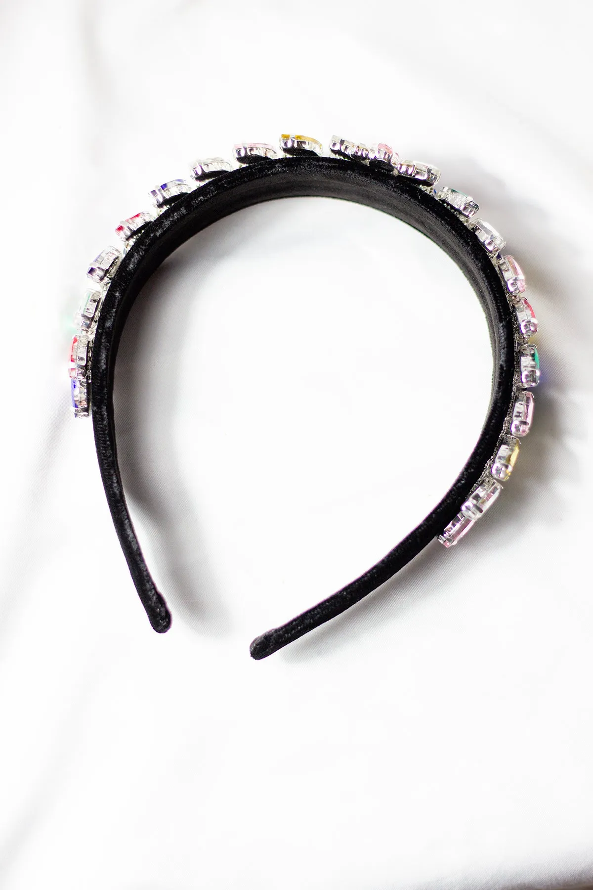 Floral Diamante Velvet Headband