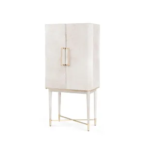 Florian Tall Bar Cabinet / Snow