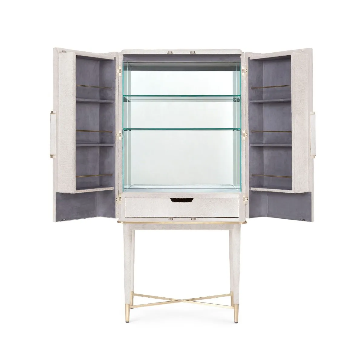 Florian Tall Bar Cabinet / Snow