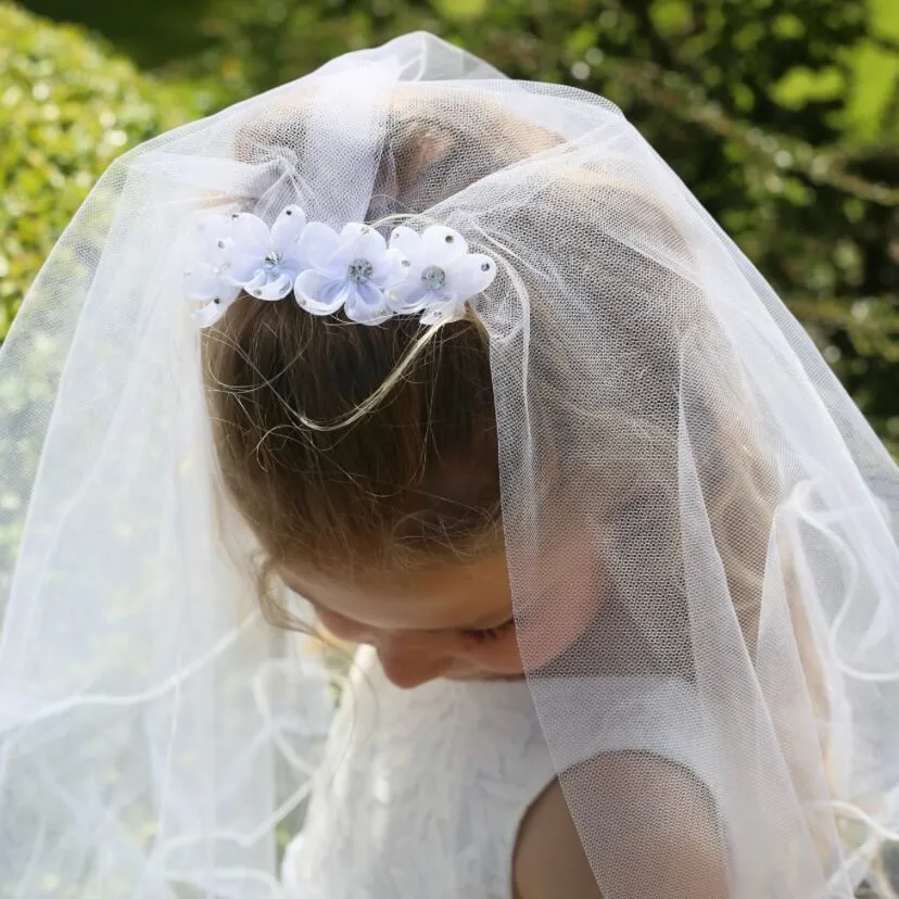 Flower Comb with Veil