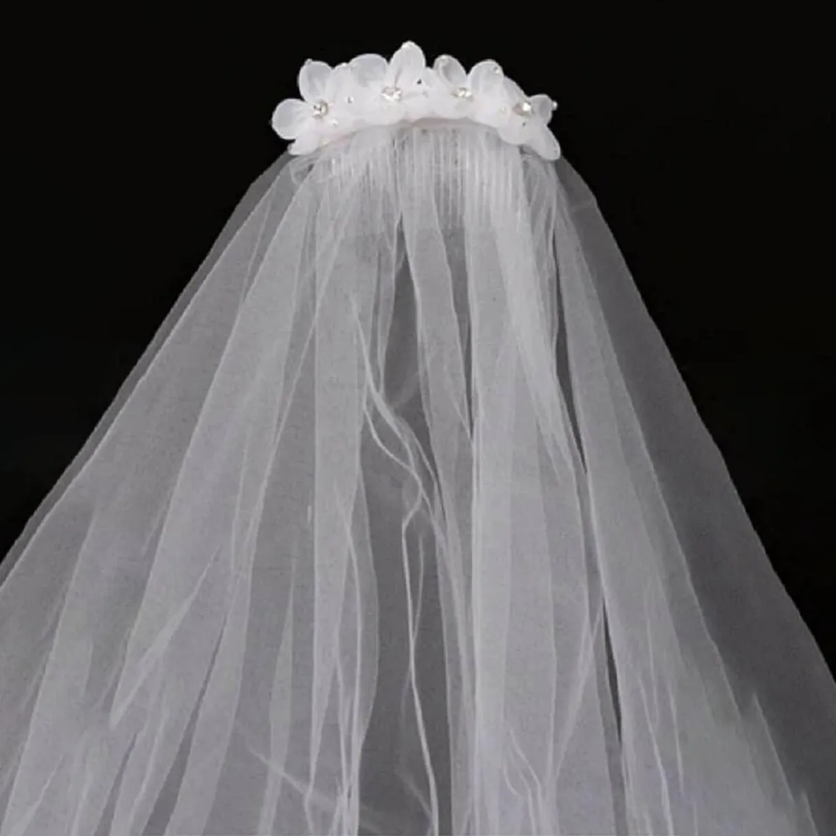 Flower Comb with Veil