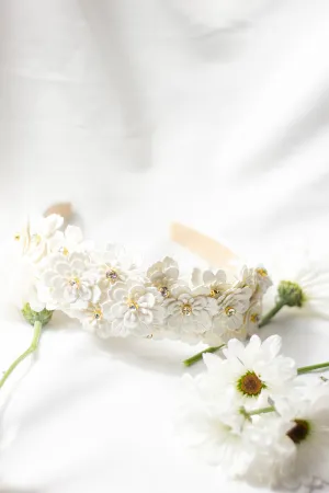Flower Embellished Headband with Gems