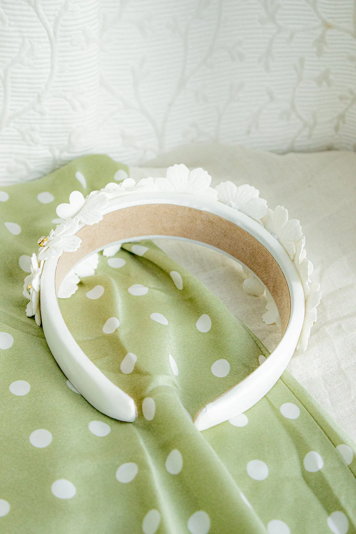Flower Embellished Headband with Gems