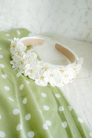 Flower Embellished Headband with Gems