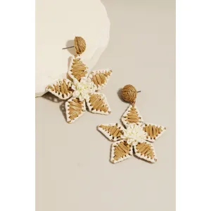 Flower Star Drop Earrings