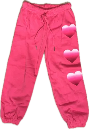 Flowers By Zoe- Heart Sweats (ombre pink/white)