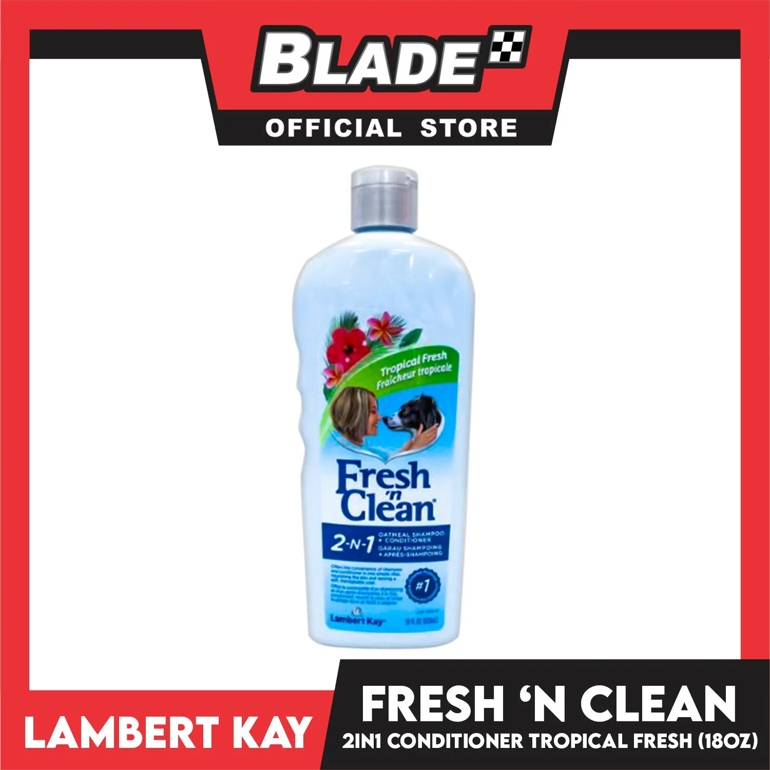 Fresh 'N Clean 2-in-1 Oatmeal Dog Shampoo and Conditioner 18oz (Tropical Fresh)