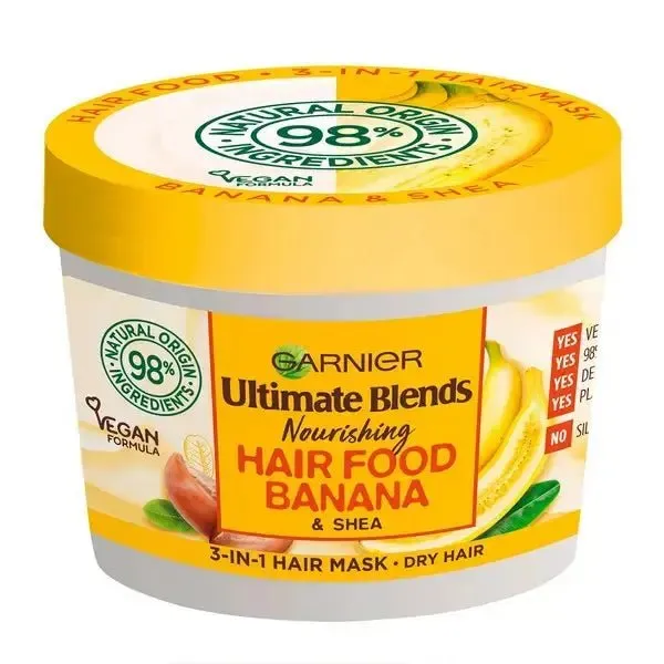 Garnier Ultra Doux Masque Nourrissant à la Banane 3 en 1 Hair Food Cheveux Secs 390 ml