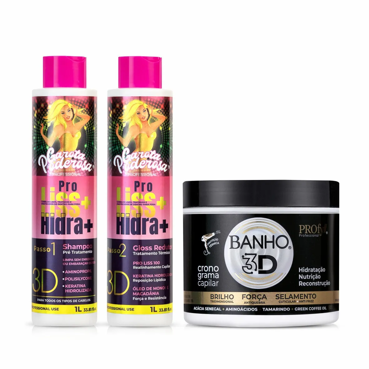 Garota Poderosa ProLiss 2x1L   3D Bath Mask Kit