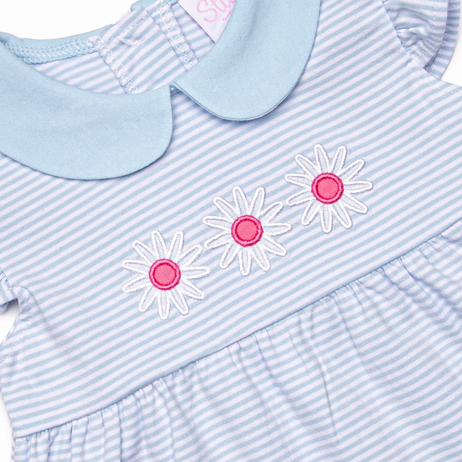 Gerbera Gal Applique Legging Set, Blue