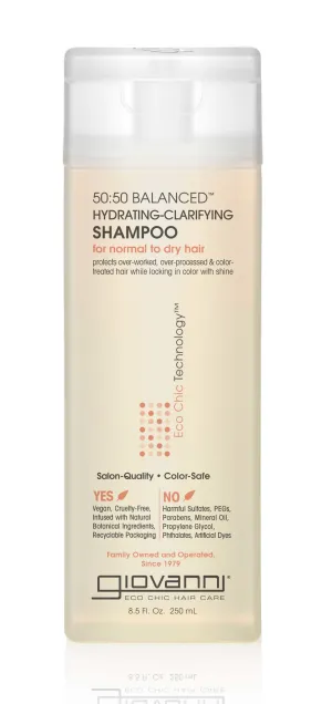 Giovanni - 50:50 balanced - Shampoing hydratant "hydrating clarifying" - 250ml