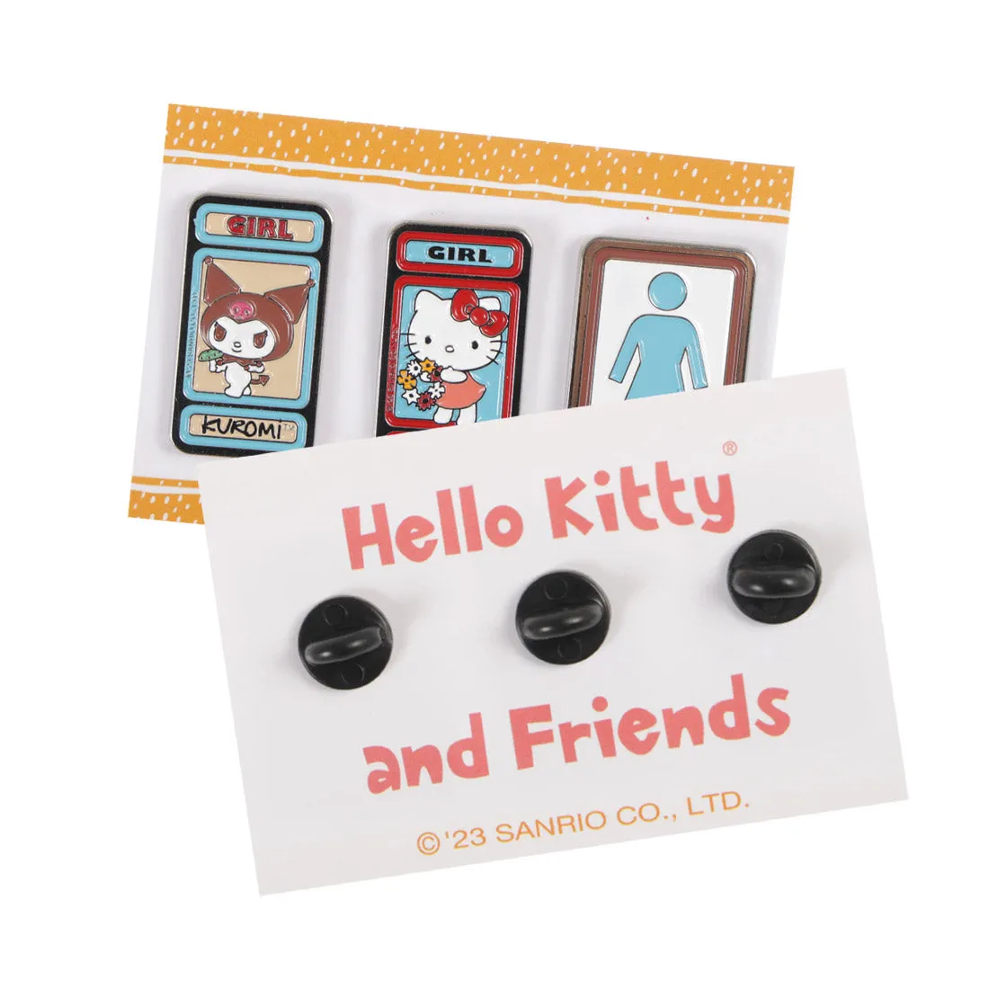Girl x Sanrio Hello Kitty Kuromi Pin Set 3pk