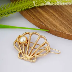 Gold Sea Shell Hair Clip