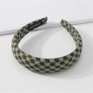 Green Wide-Edge Lattice Headband