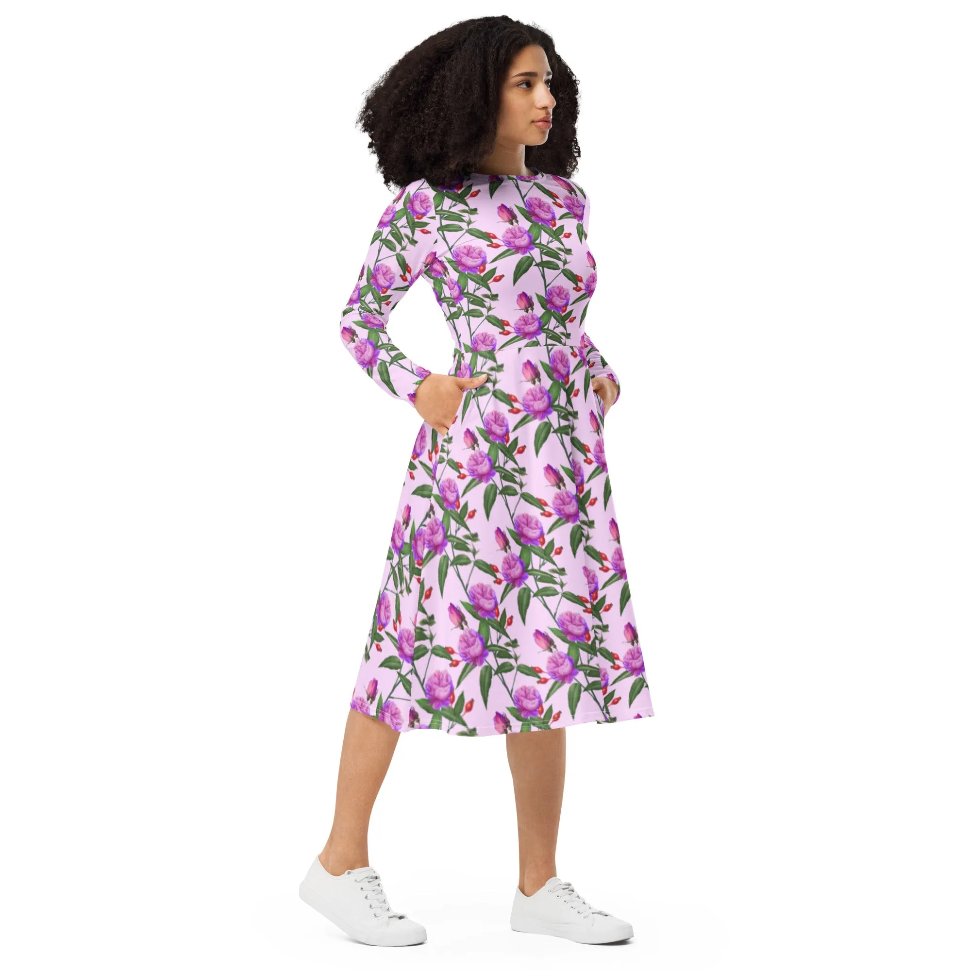 Harper long sleeve midi dress