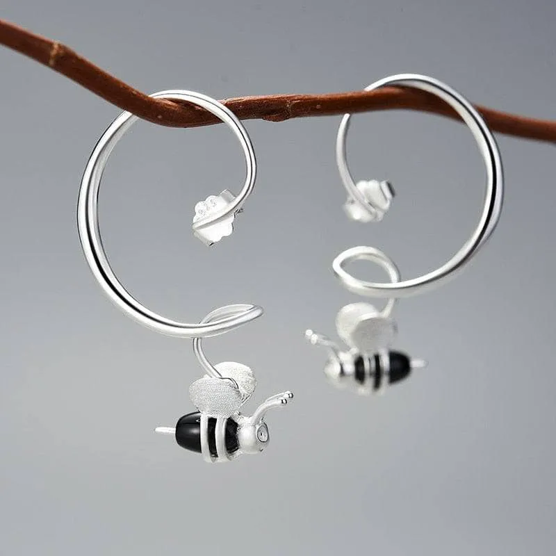 Honey Bee Dangle Earrings