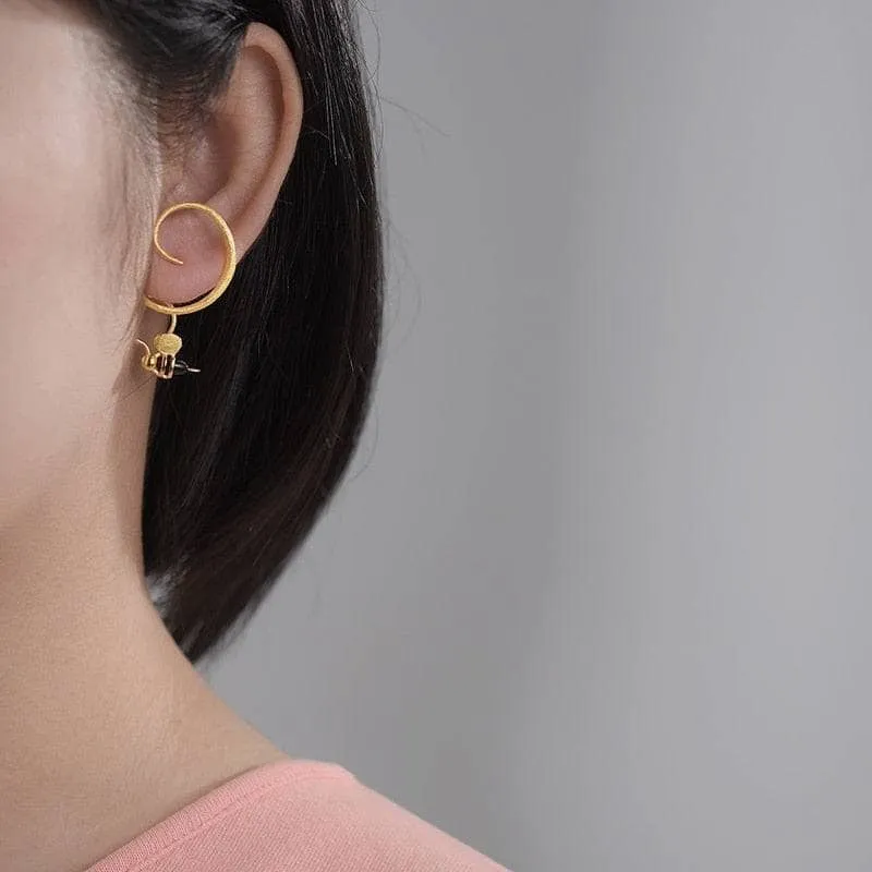 Honey Bee Dangle Earrings