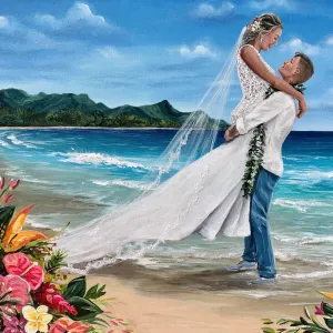 Honolulu Beach Hawaii Wedding Painter 2022