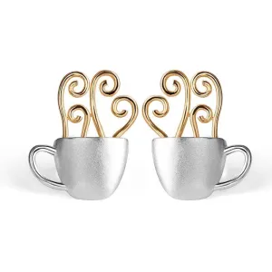 Hot Coffee Cup Fashion Stud Earrings