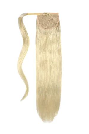 Ice Blonde Straight Up Wrap Around Ponytail Extension