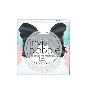 INVISIBOBBLE Bowtique True Black spiral hair ring meets bow